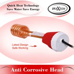 zlymo Shock-Proof & Water-Proof Copper Red ORC-15-IR71 1500 W Shock Proof Immersion Heater Rod image 3