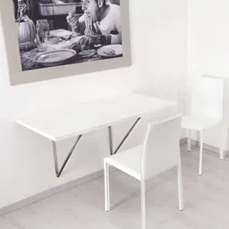 Folding Wall Mounted Study Table/Office Table Stand/Laptop Table Foldable/Work Table for Home Office Solid Plywood Study Table, Pre-Assembled (18.5”x28.5” Wall Mount Table) Solid Wood Study Table-image-26