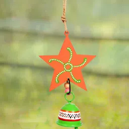 Basic Multicolour Wood & Metal Wind Chime by Aakriti Art Creations image 1