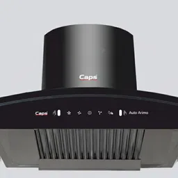 caps Auto Arimo 90 Auto Clean Wall Mounted Black 1500 CMH Chimney image 1