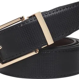 killer Men Formal, Casual, Evening, Party Black Artificial Leather Reversible Belt image 2