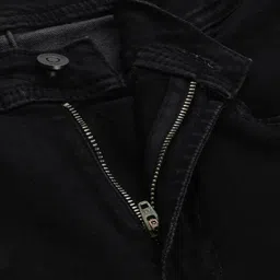 peter england Men Tapered Fit Mid Rise Black Jeans image 5