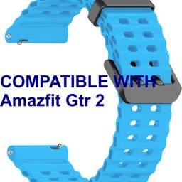 ACM WSM40B22LBL1008 Watch Strap Silicone Sports 22mm for Amazfit Gtr 2 Smartwatch Light Blue Smart Watch Strap-picture-10