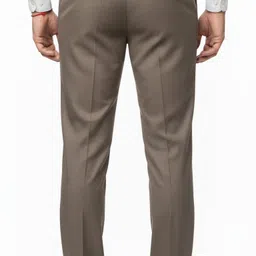 sefaro Men Regular Fit Beige Polycotton Trousers image 2