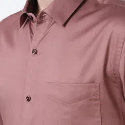 peter england Men Slim Fit Solid Spread Collar Formal Shirt image 5