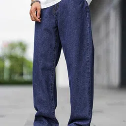 southee Men Loose Fit Mid Rise Dark Blue Jeans-picture-17