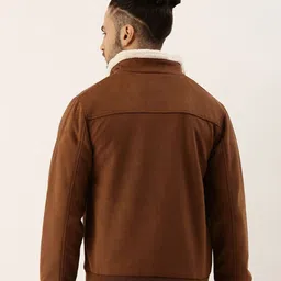 campus sutra Men Solid Bomber Jacket image 3