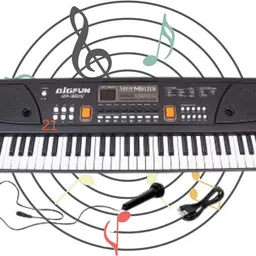 just97 61 Keys Musical Keyboard Piano with Mic for Kids Analog Portable Keyboard K14-picture-11