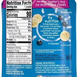 Gerber Snacks For Toddler, Banana Blueberry Baby Snacks 100 g image 2