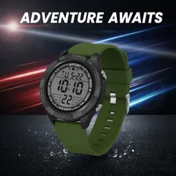 hala AeroSport Series Digital Watch - For Men HL1192_SkyPulse_Green_PU_DigitalMovement_OutdoorSport image 5