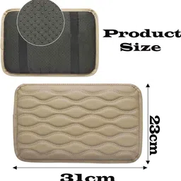 ccmm Durable Protection Rectangle Beige Armrest Cover Cushion For Car-005 Car Armrest Pad Cushion image 2