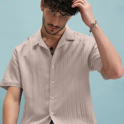 luqatti Men Regular Fit Self Design Spread Collar Casual Shirt-picture-10