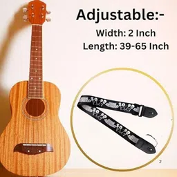imaginea Guitar Strap with Wall Mount Holder & 5 Picks for Acoustic & Electric Polyester Strap image 2