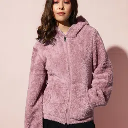 the dry state Women Full Sleeve Self Design Sweatshirt image 1