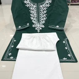 al razab Women Cotton Blend Kurti Palazzo Set-picture-38