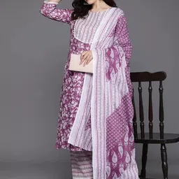 lamba creations Printed Kurta, Trouser/Pant & Dupatta Set image 3
