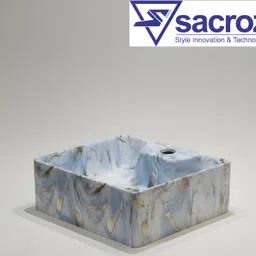 sacroz Ceramic Rectangular Countertop Wash Basin with Single Tap Hole MS-920 Table Top Basin image 3