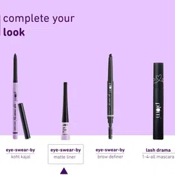 plum Eye-Swear-By Matte Liner | Water-Proof | Quick Drying | 100% Vegan & Cruelty Free | Black | 3 ml image 5