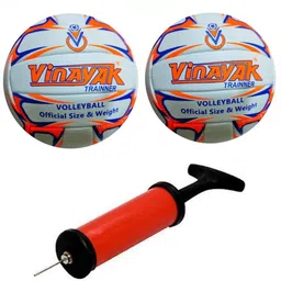 clark orangre white pu volleyball combo with air pump Volleyball - Size: 4-picture-38