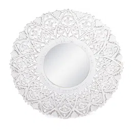 the urban store White Mango Wood Contemporary Decorative Mirror image 2