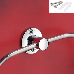kanjal High Grade Stainless Steel Towel Ring Napkin Stand Towel Holder Napkin Ring Towel stand Cloth Hanger Modern Bathroom Accessories (Chrome Finish, Anti Rust) 7.8 inch 1 Bar Towel Rod image 5