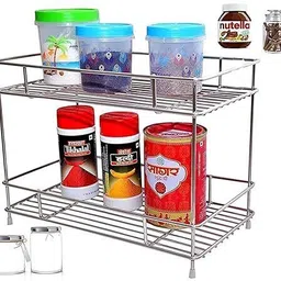 Containers Kitchen Rack Samayra presents a stainless steel container rack Steel image 2