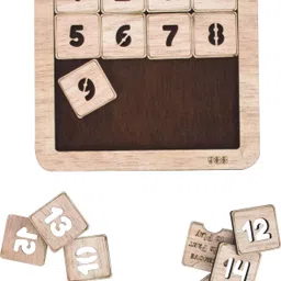 lakshminarayan sales Wooden Puzzle Number Slide Fifteen Puzzle, Non-Magnetic Pieces for family - Unique Gifts for Children- Indoor Outdoor Board Games (4x4) - 1 to 15 Word Games image 4