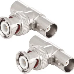 Nisinlife BNC Male to Dual BNC Female Coax Adapter Connector, RF Adapter 3 Way T Type Antenna Amplifier image 4