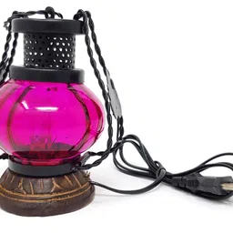 desi karigar Purple Cast Iron Table Lantern image 1