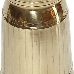 a & h enterprises (Pack of 3) Heavy Handmade Brass Water Drinking Glass Set Striped Design - Set of 3 pc Glass Set Water/Juice Glass image 4