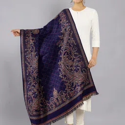 HANDICRAFT PALACE Kashmiri Kani Ethnic Motif Woven Design Shawl-picture-39