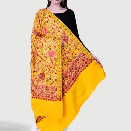 SWI Stylish Ethnic Motif Aari Embroidered Shawl image 2