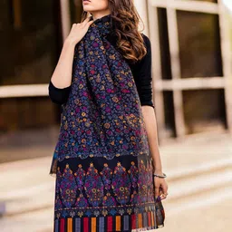 SWI Stylish Floral Woven Design Shawl image 2