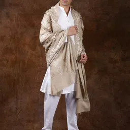 Exotic India Floral Embroidered Pure Wool Shawl image 5