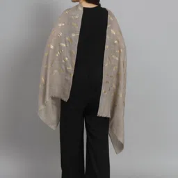 MODARTA Botanical Woven-Design Wool Shawl image 4