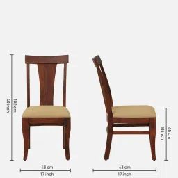 woodsworth from pepperfry Kentan Sheesham Wood 4 Seater Dining Set In Honey Oak Finish With Bench image 4