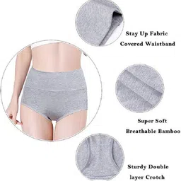 plumbury Pack of 2 Women Hipster Grey Panty image 4