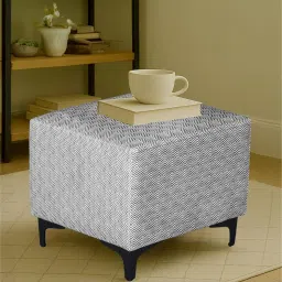 trevi furniture Tornado Fabric Pouffe In Prism Graphite Colour image 1