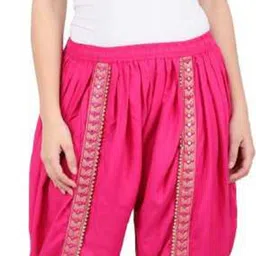 srisaras Embroidered Rayon Women Harem Pants image 5