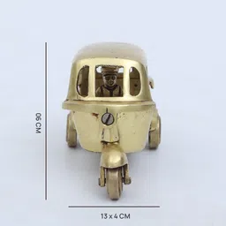 rhapsodically made Rickshaw Gold Brass Showpieces image 2