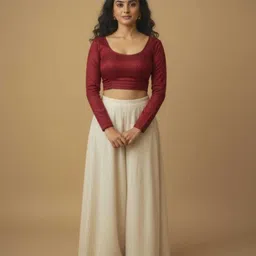 priyanka traders Round Neck Women Blouse image 5