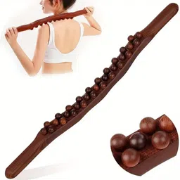 AcuEnergy Massage Roller stick Wood Gua Sha Tool Wooden Scraping Therapy Massage for Body Neck Shoulder Back Massager for, Muscle Belly Relief Tool Massager-picture-11