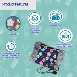 creto Velvet Fur Gel Filled Full Body Pain Reliever Gel Filled Electric 1 L Hot Water Bag image 2