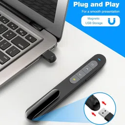 BTS Wireless Presenter Remote Presentation Clicker,RF 2.4GHz USB with Volume Control Slide PowerPoint Clicker for Computer Laptop Mac Presenter image 5
