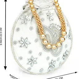 misha Women Silver Potli image 3