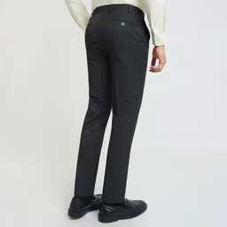 raymond Men Regular Fit Grey Polyester Trousers image 4