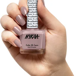 nykaa Breathable Nail Enamel - Bare Skin - 318 purple image 2