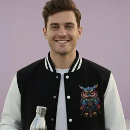 barmanic Men Graphic Print Fleece Jacket image 4