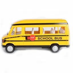 centy E Rickshaw And TMP School Bus - Pull Back Toy - (Pack of 2, Multicolor) image 4