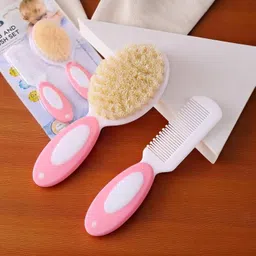 banqlyn Soft Bristle Baby Hair Brush and Comb Set for Newborns, Infants & Toddlers image 2